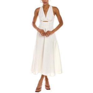 C/Meo Collective New Direction Linen-Blend Midi Dress NWT Size：XXS